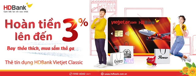 Enjoy tonnes of great privileges daily when using HDBank-Vietjet Classic credit cards